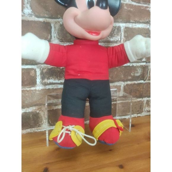 Vintage 1980s Mickey Mouse Learn to Dress Me Doll Mattel Shoe Tie Buckle - Picture 3 of 6